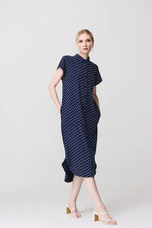 POLKA DOT MIDI SHIRT DRESS