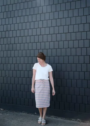 Popplin Pleated Knit Top-FINAL SALE