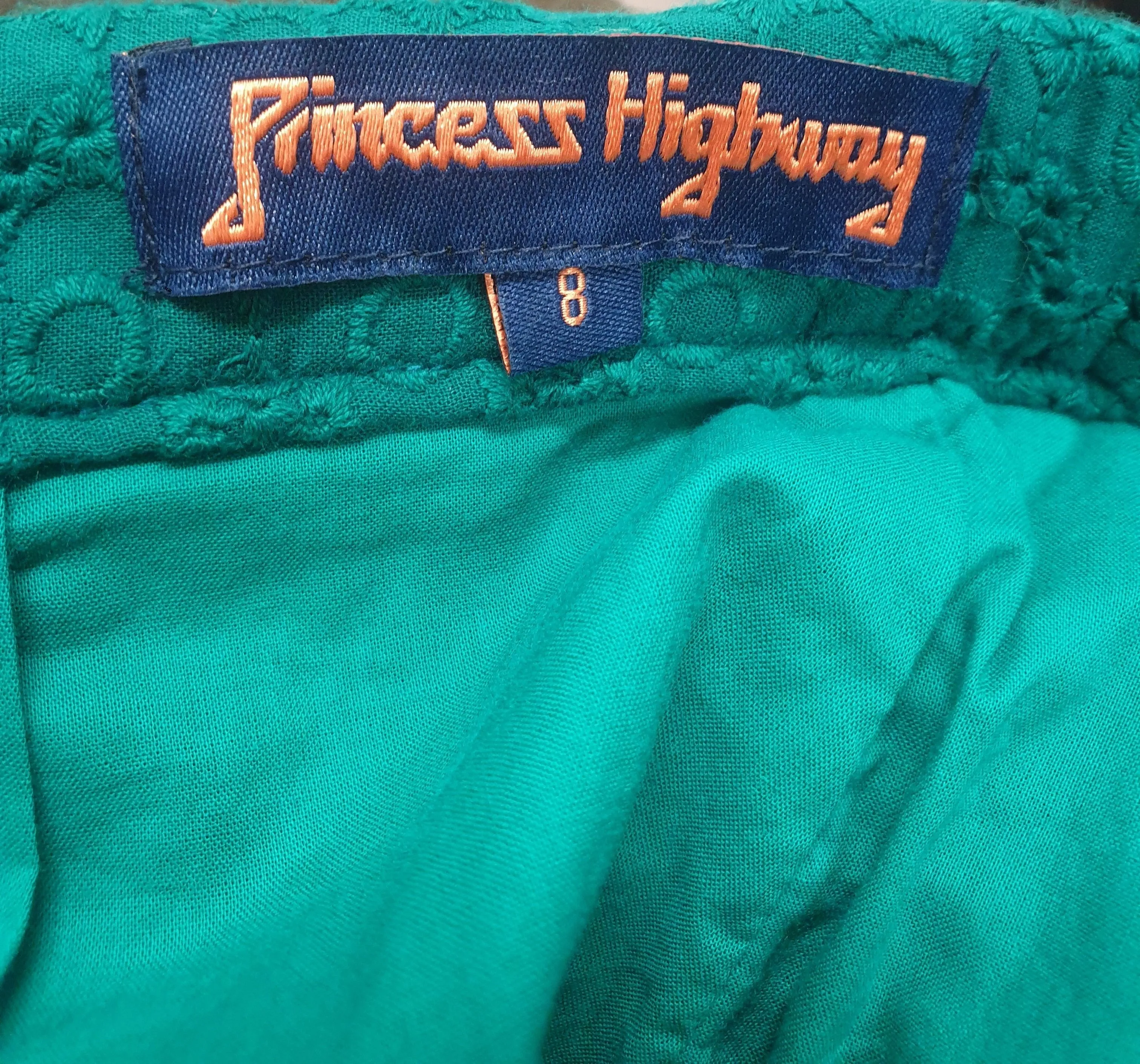 Princess Highway green high waisted skirt size 6