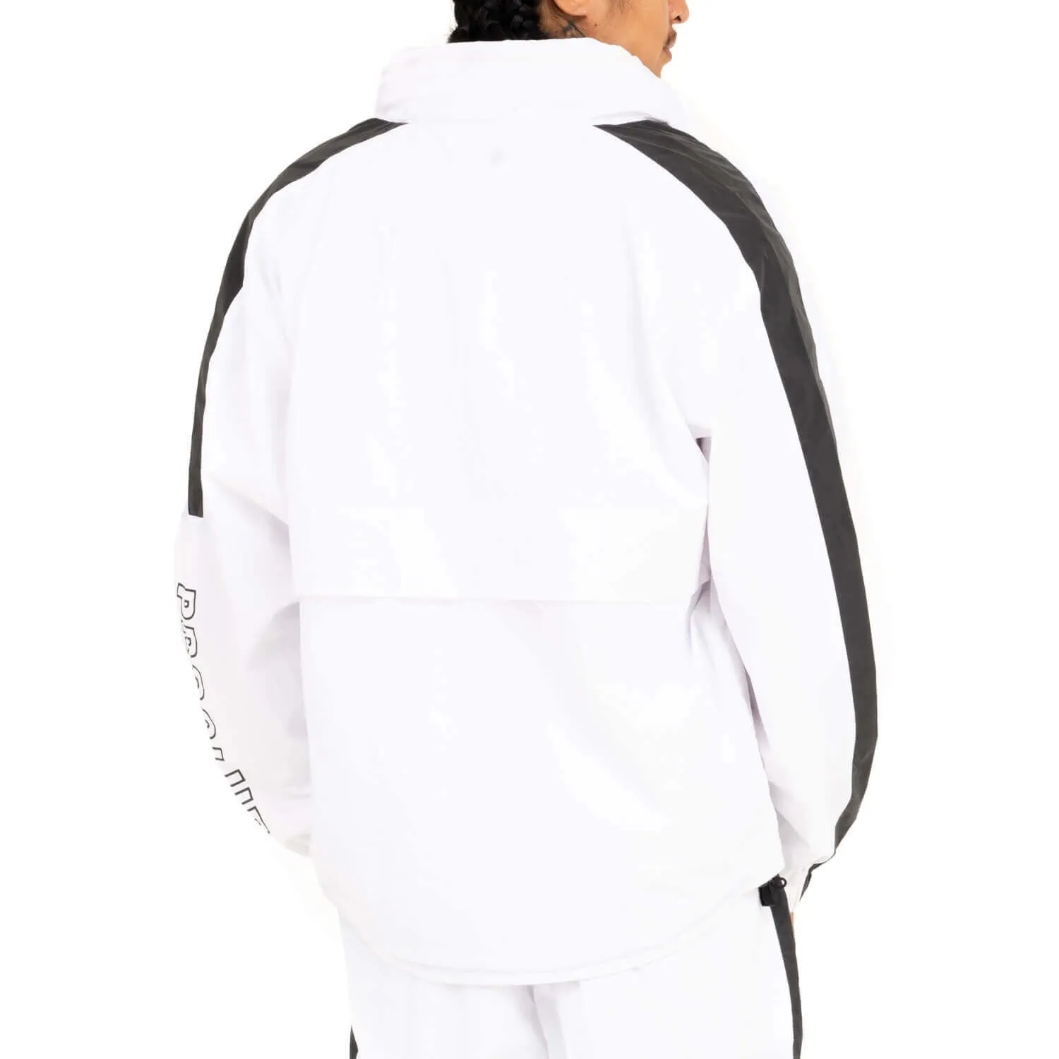 Pro Club Full Court Windbreaker Jacket -  White/Black