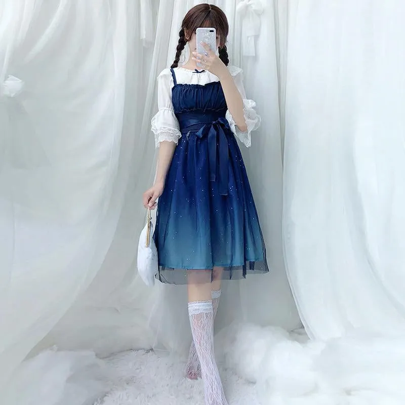"BLUE STARRY" DRESS Y042111