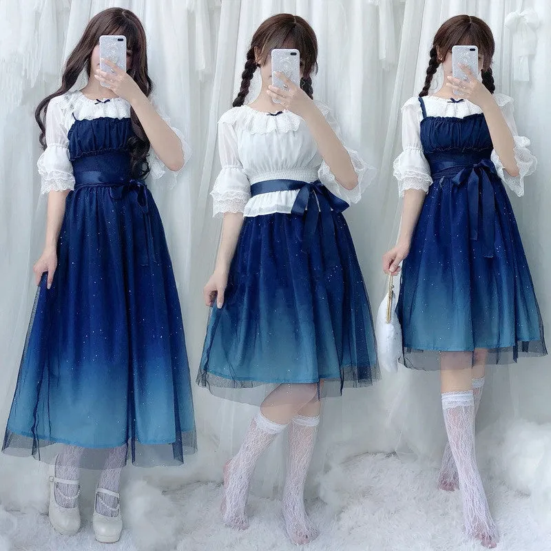 "BLUE STARRY" DRESS Y042111