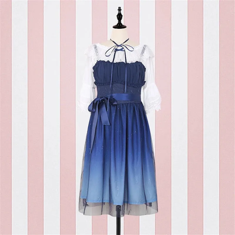 "BLUE STARRY" DRESS Y042111