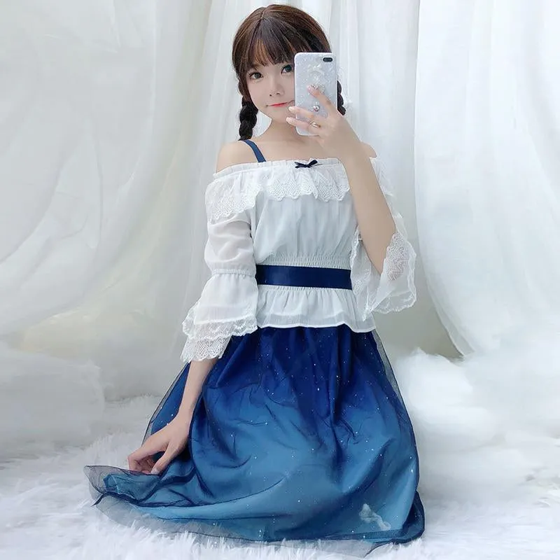 "BLUE STARRY" DRESS Y042111