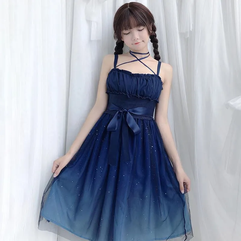 "BLUE STARRY" DRESS Y042111