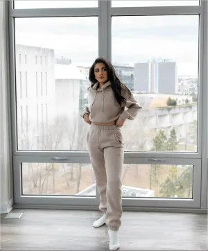 Rachel Hoodie and Sweat Pant Set Taupe