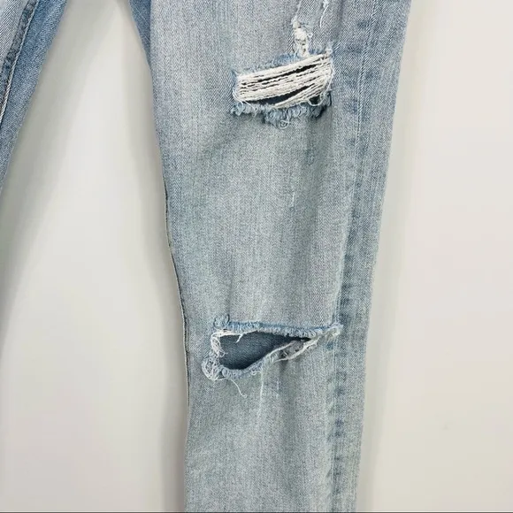 Rag &amp; bone High Rise Waisted Light Wash Distressed Ankle Skinny Jeans Norlet 27