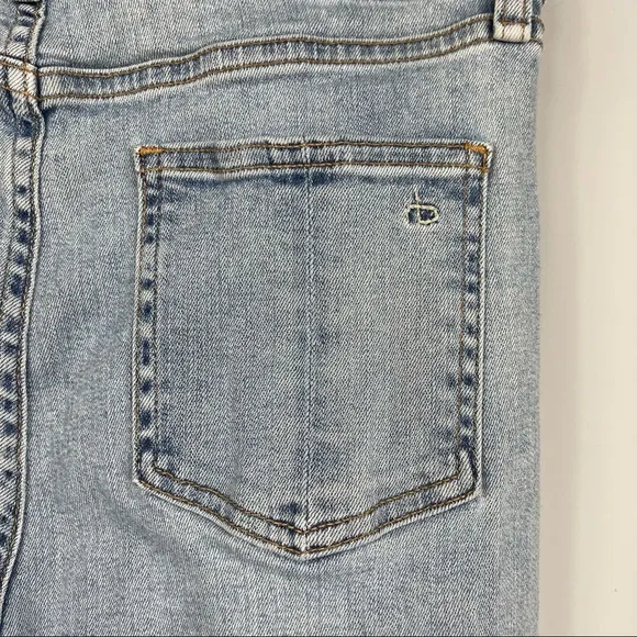 Rag &amp; bone High Rise Waisted Light Wash Distressed Ankle Skinny Jeans Norlet 27