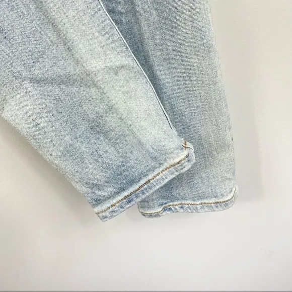 Rag &amp; bone High Rise Waisted Light Wash Distressed Ankle Skinny Jeans Norlet 27