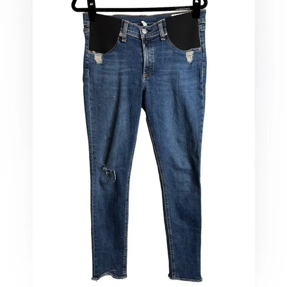 rag &amp; Bone Maternity Distressed Skinny Jeans- La Paz/ Size 30