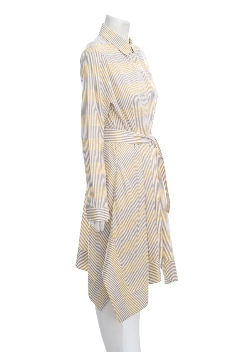 Rani Arabella Mustard Striped Shirt Dress SZ M