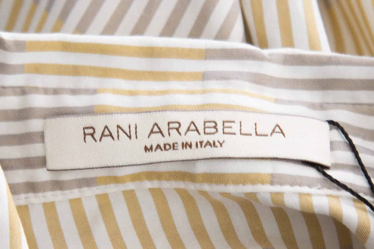 Rani Arabella Mustard Striped Shirt Dress SZ M