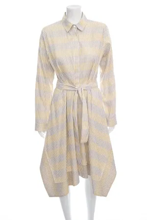 Rani Arabella Mustard Striped Shirt Dress SZ M