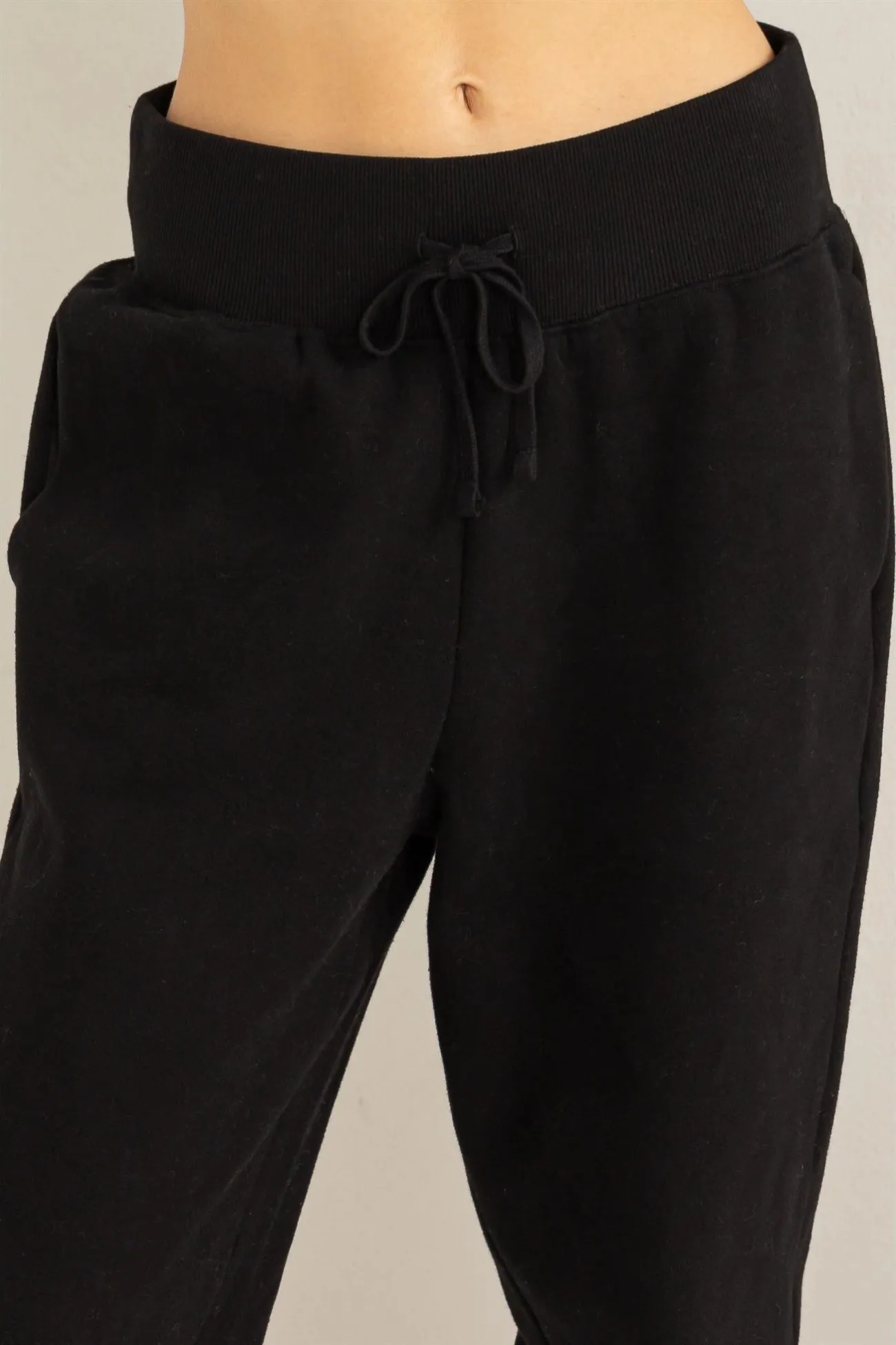 Ready or Not Pocketed High-Waist Jogger Pants-Black