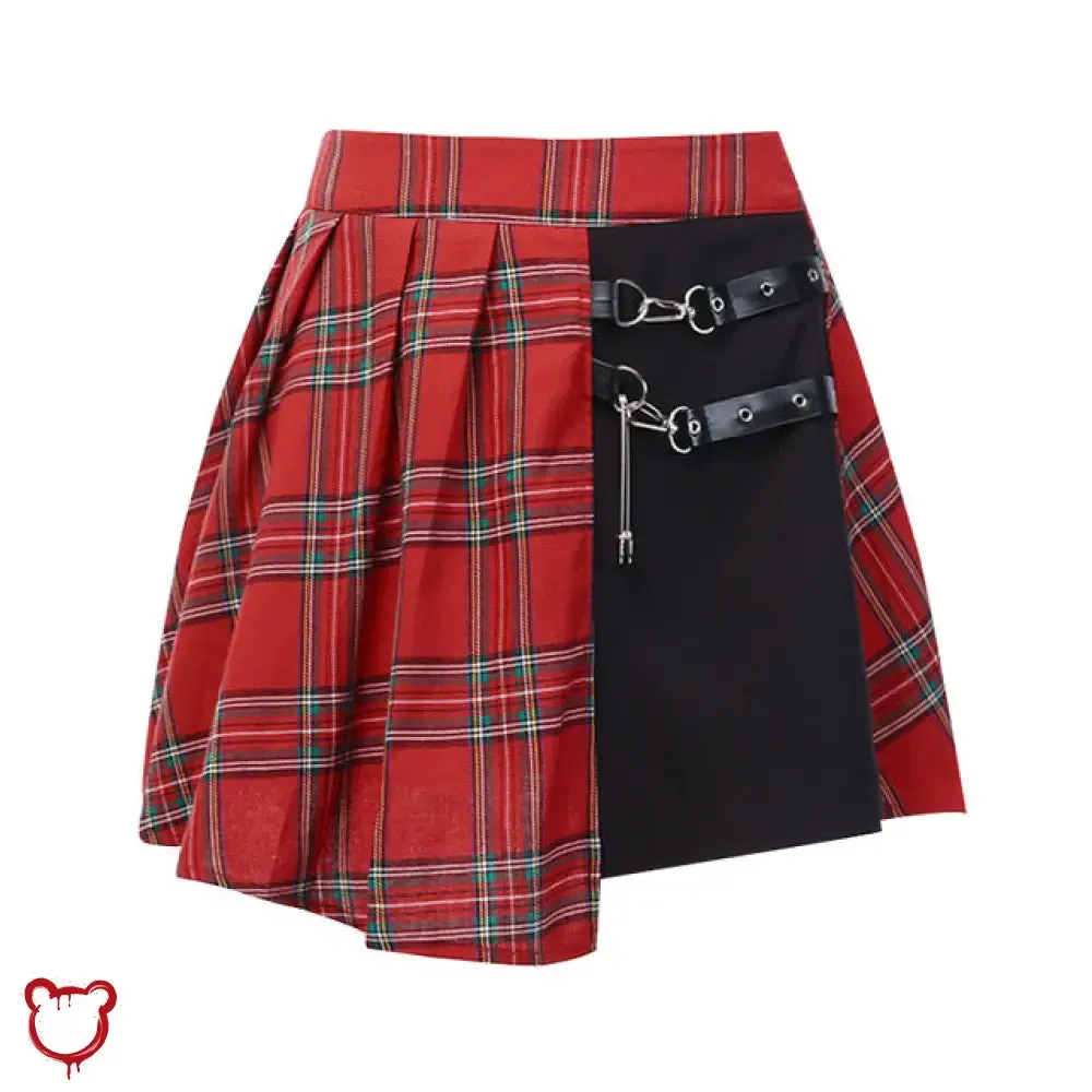 Red & Black Punk Skirt