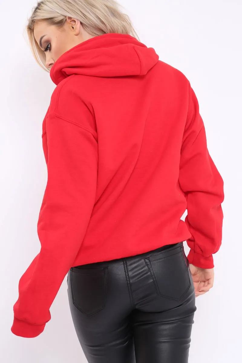 Red Loyalty Tiger Slogan Sweatshirt - Tiffanie