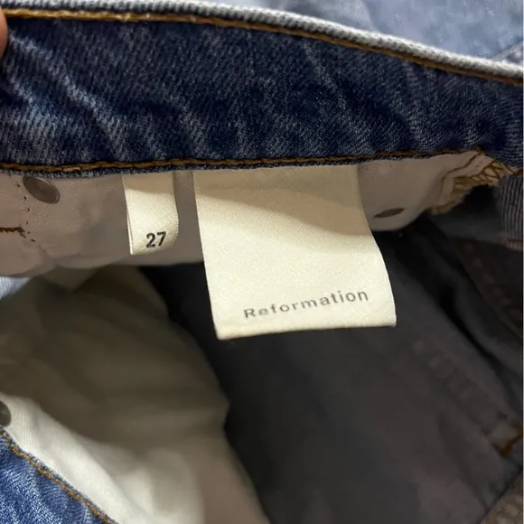 Reformation Jeans Lola High Waist Denim Short in Arches Size 27