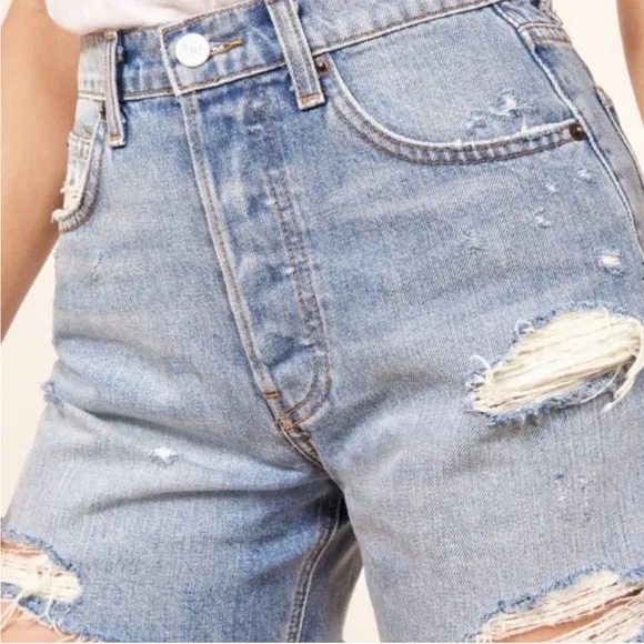 Reformation Jeans Lola High Waist Denim Short in Arches Size 27