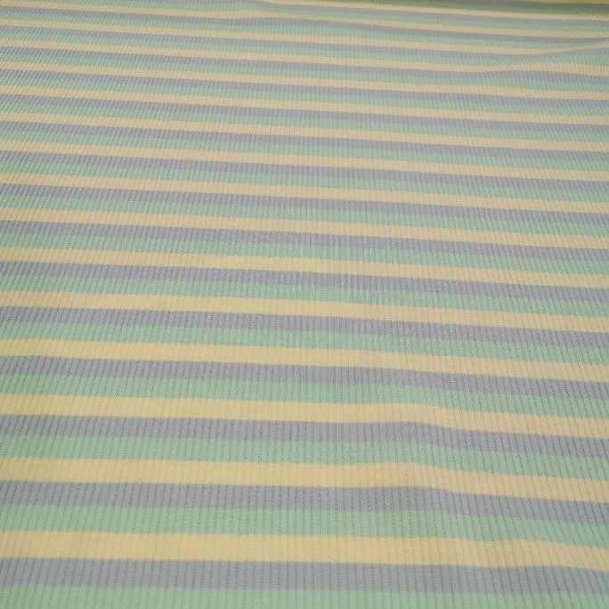Ribbed Cotton Jersey, Sorbet Stripe
