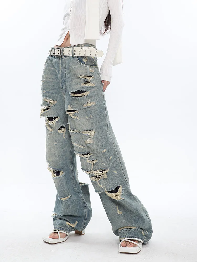 Ripped   Destroyed Baggy Jeans