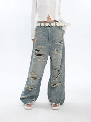 Ripped   Destroyed Baggy Jeans