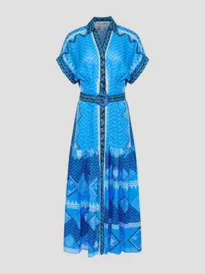 Riya Dress in Peri Verdant