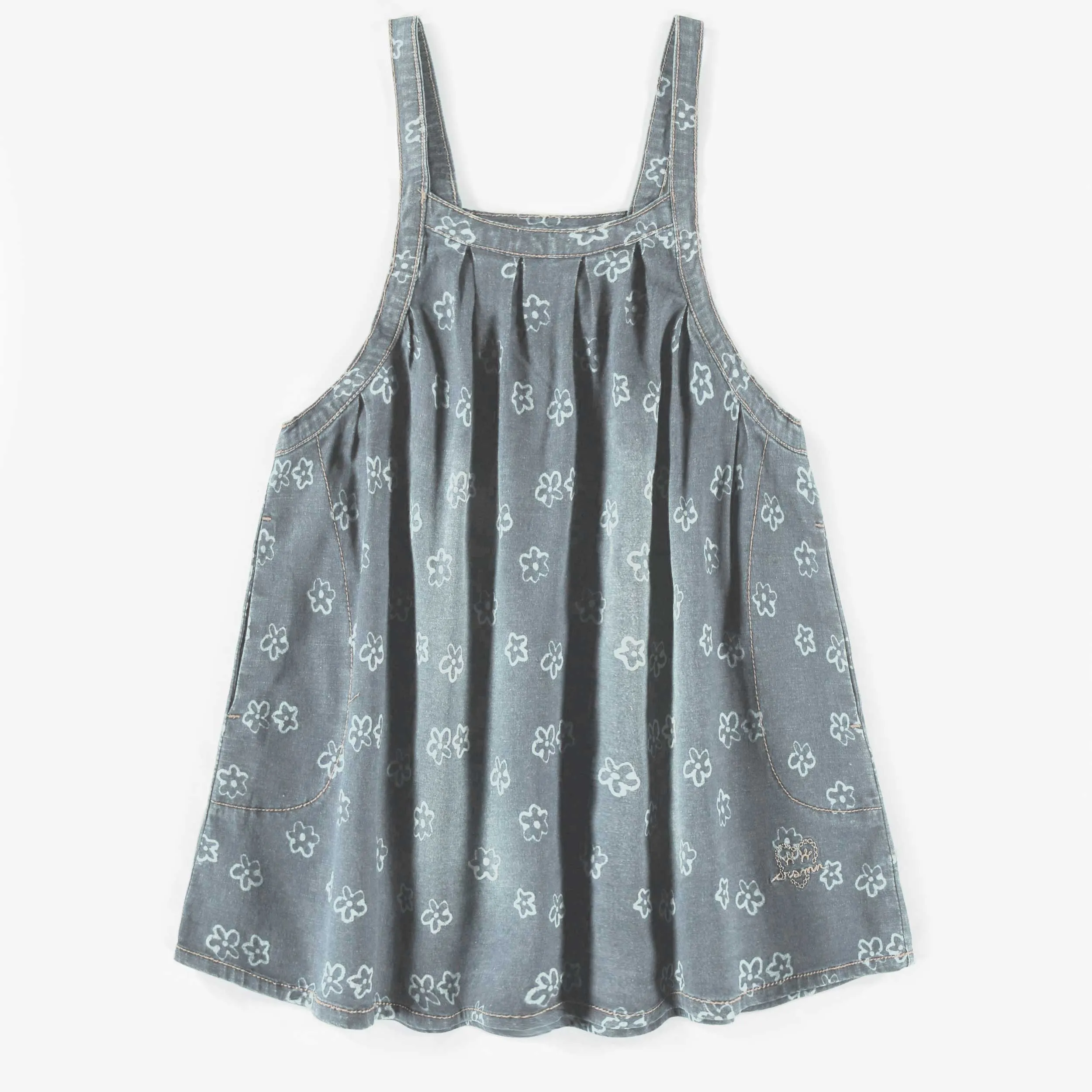 Robe en denim léger extensible, enfant || Light stretch denim dress, child