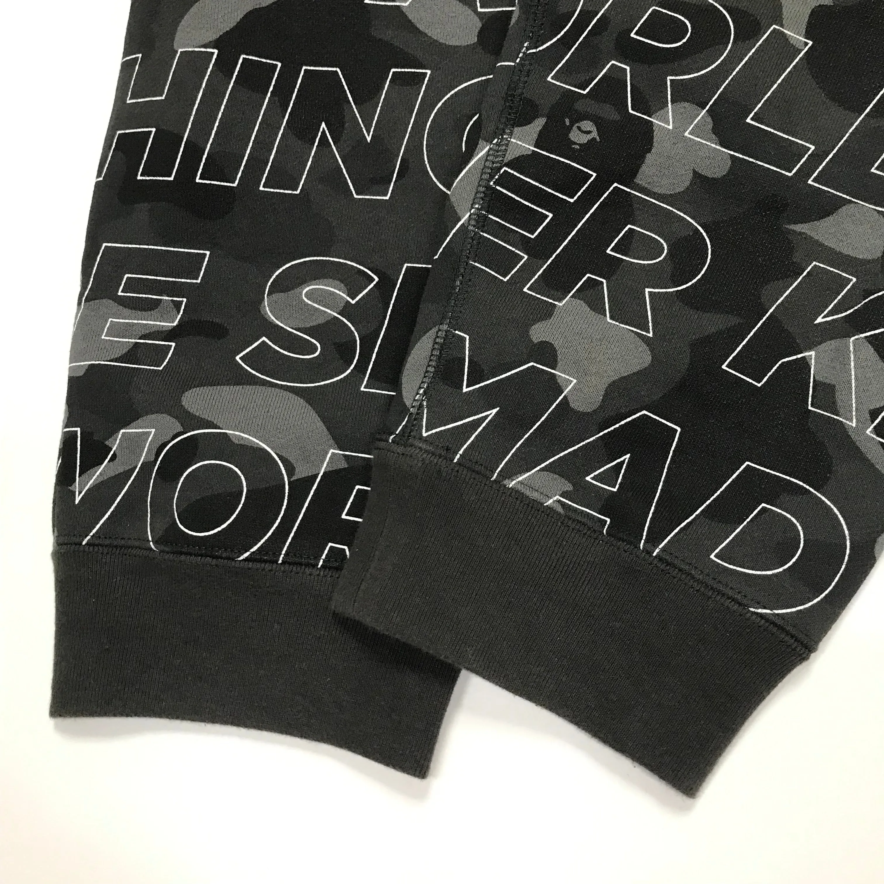 [S] A Bathing Ape Bape Text Camo Sweat Pants