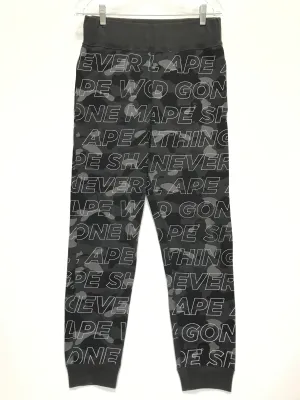 [S] A Bathing Ape Bape Text Camo Sweat Pants