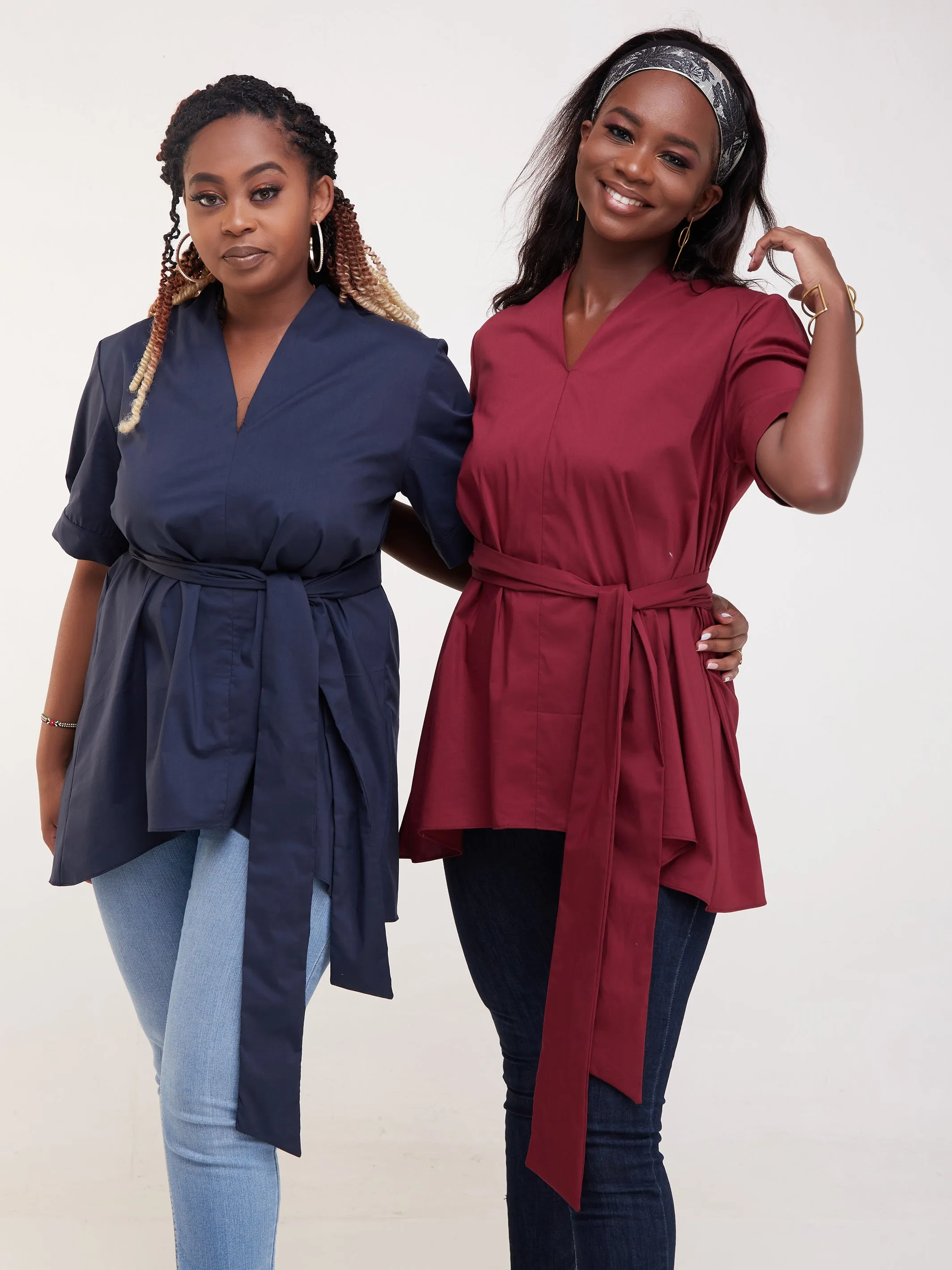 Safari Huru High-Low Top - Navy Blue