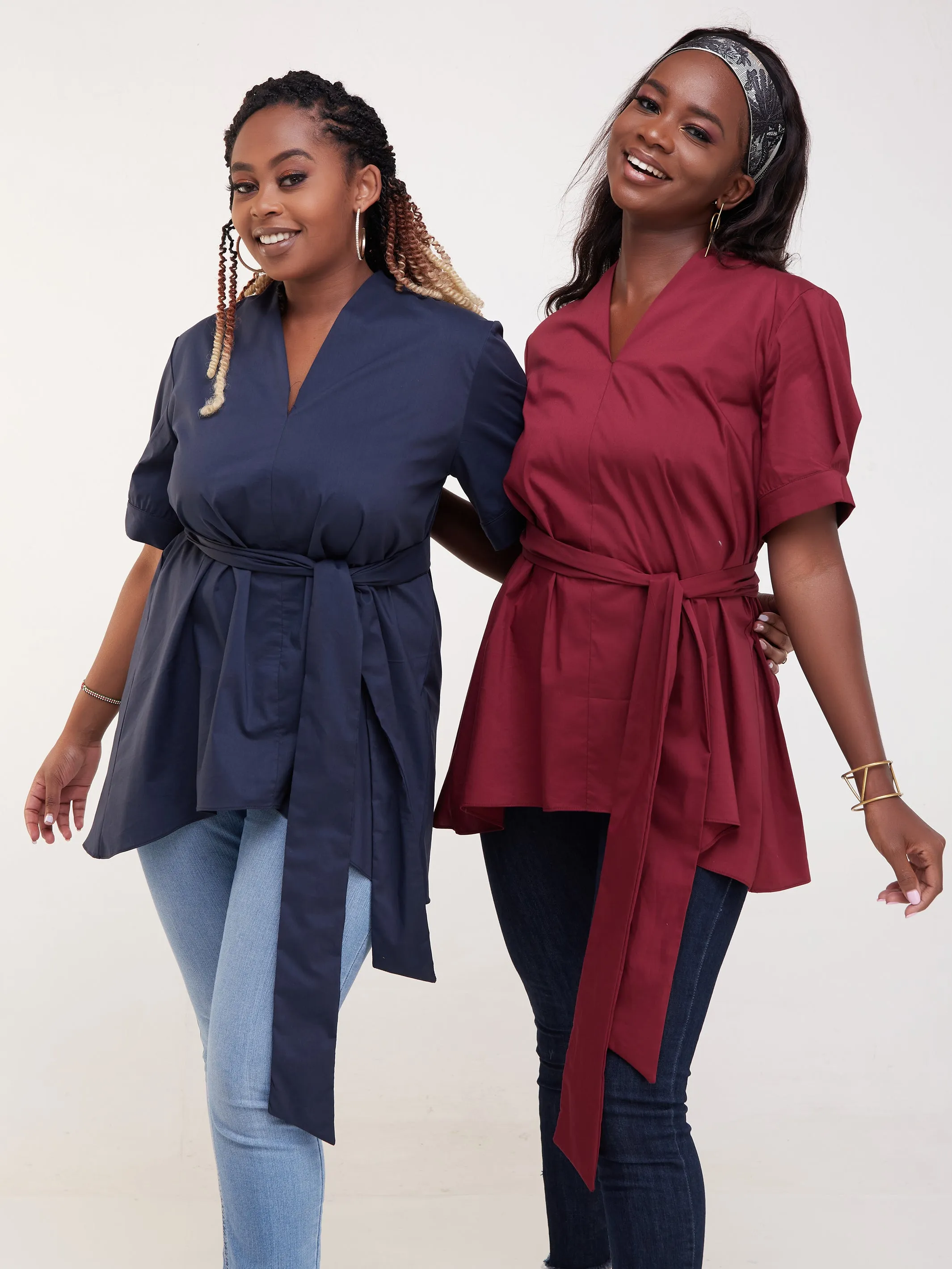 Safari Huru High-Low Top - Navy Blue