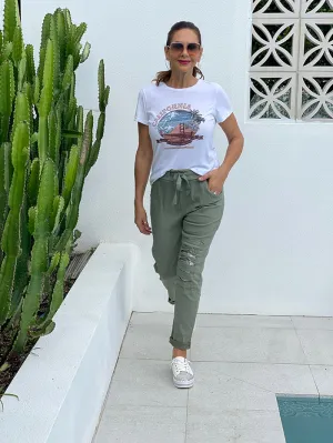 Sage Sequin Jogger Pants