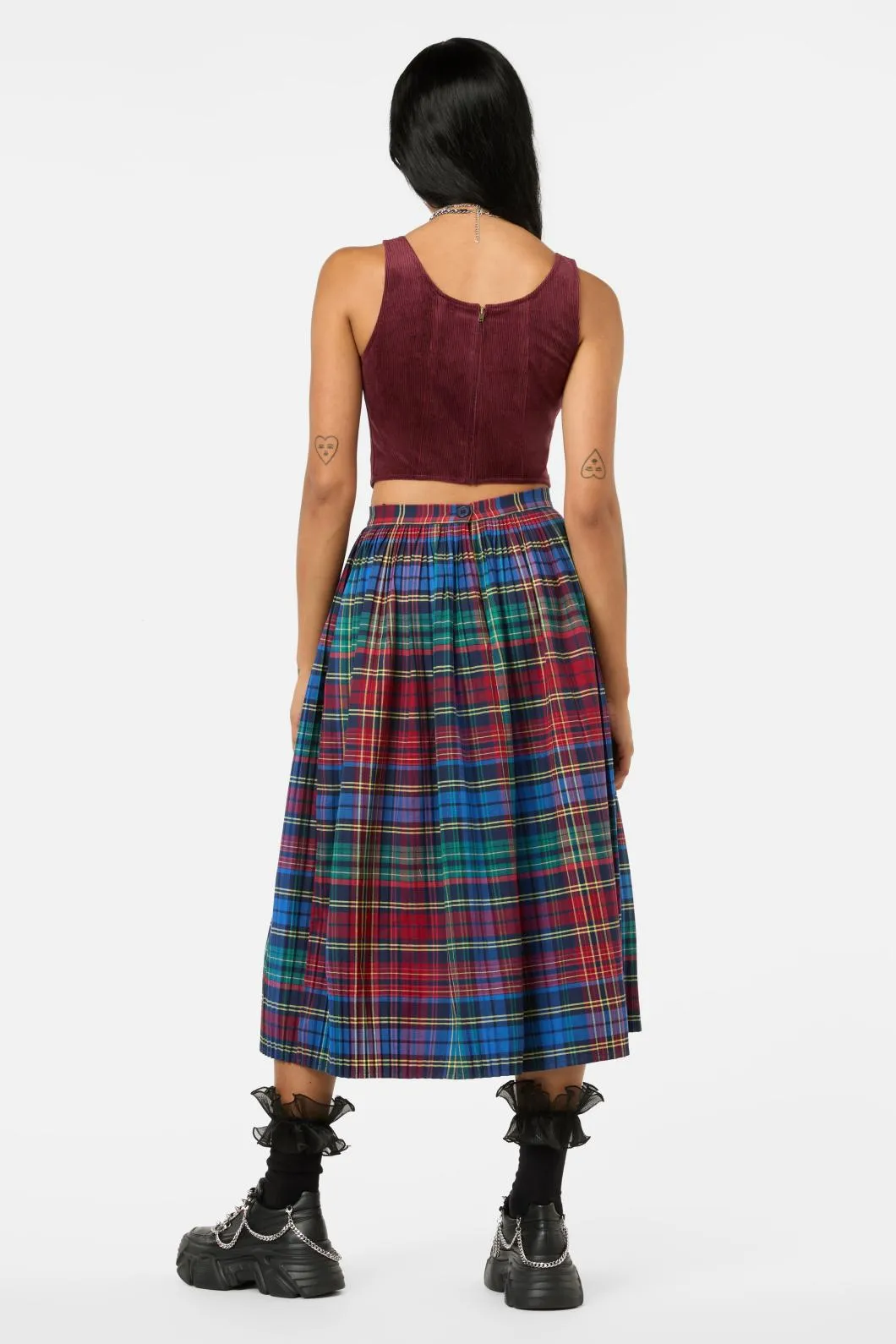 Sainted Tartan Pleated Skirt