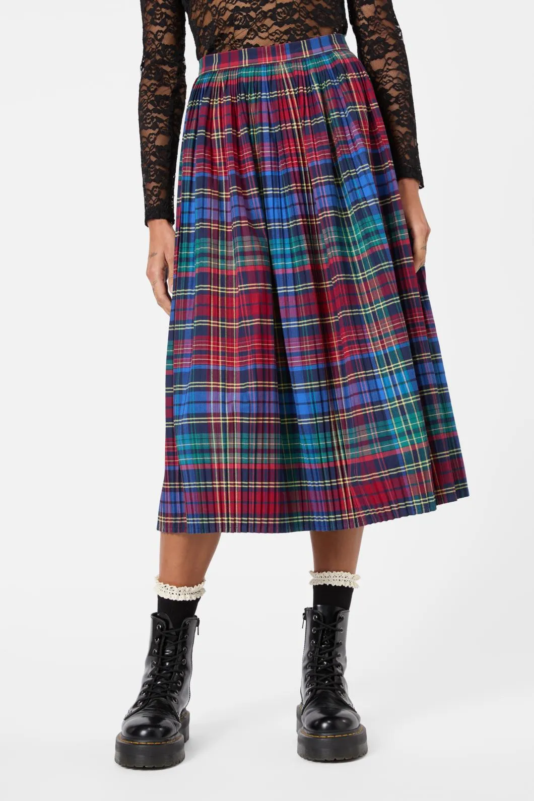 Sainted Tartan Pleated Skirt