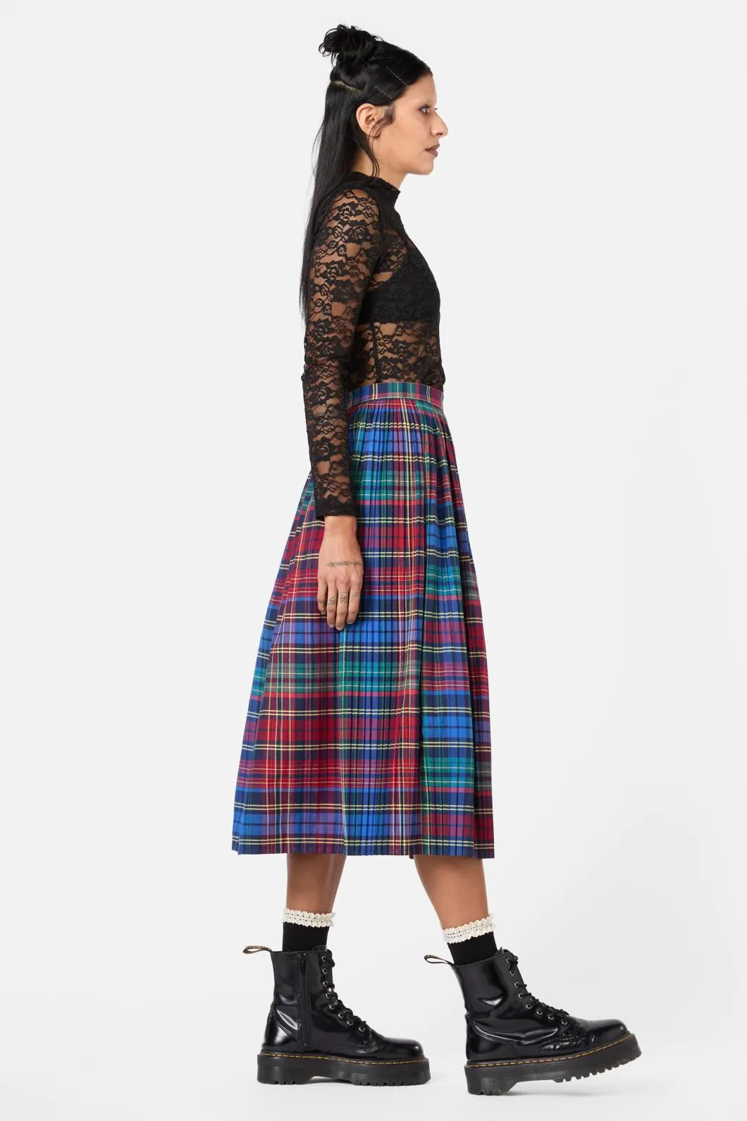 Sainted Tartan Pleated Skirt