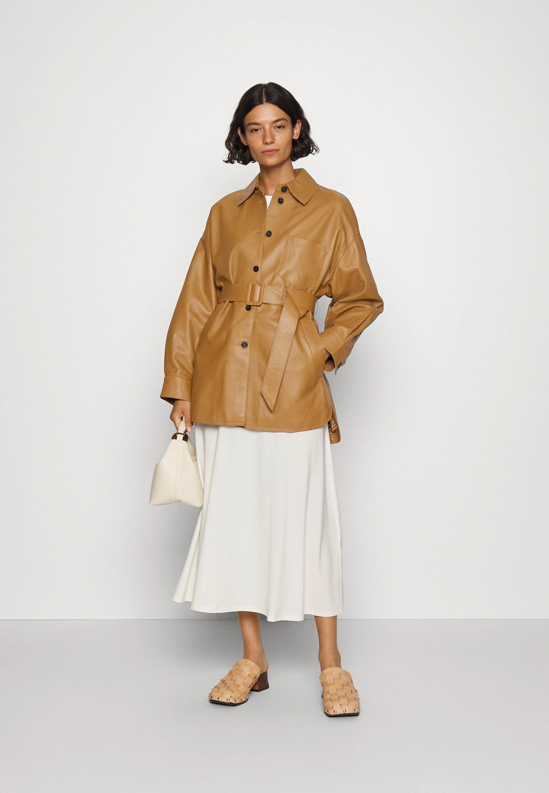 Scena Leather Trench