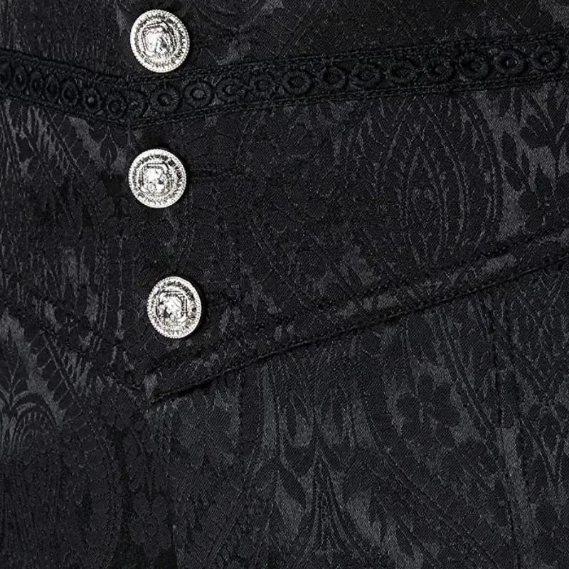 Schwarzer Schattenjäger: Herren Gothic Halloween Vampir Cosplay Kostümhose