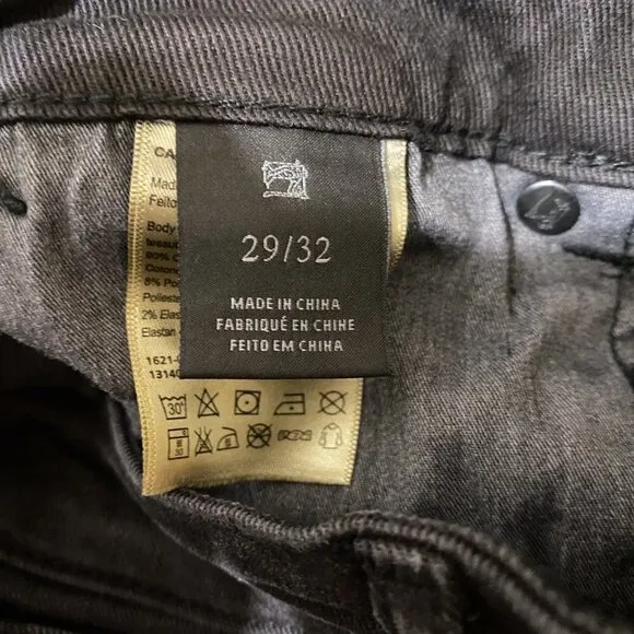 Scotch and Soda Maison Scotch The Skim Super Slim Size 29/32 Black Ripped Jeans