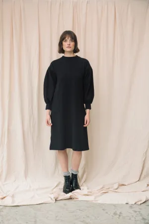 Shino Organic Cotton Felpe Dress in Black