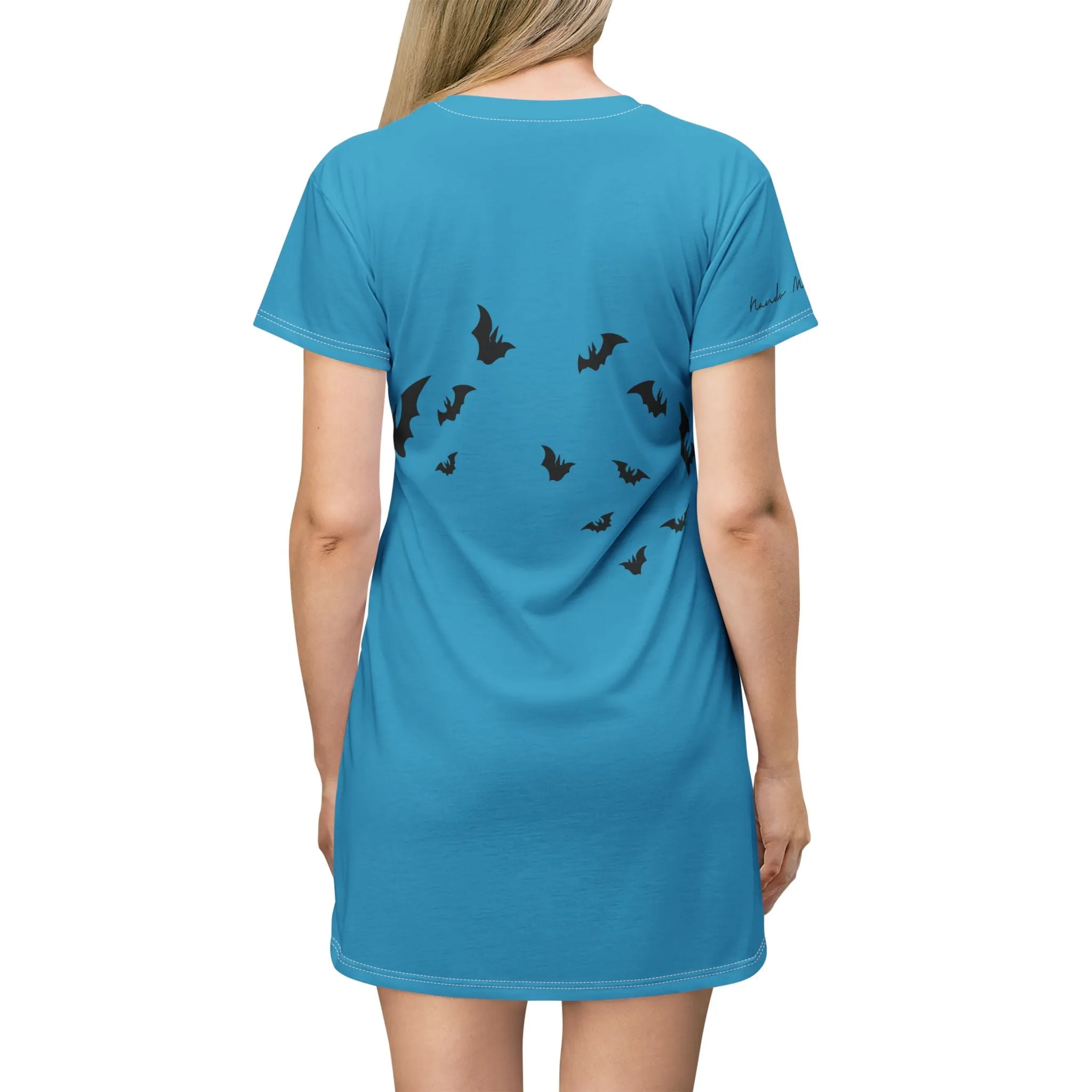Shirtdress, Turquoise Happy Halloween