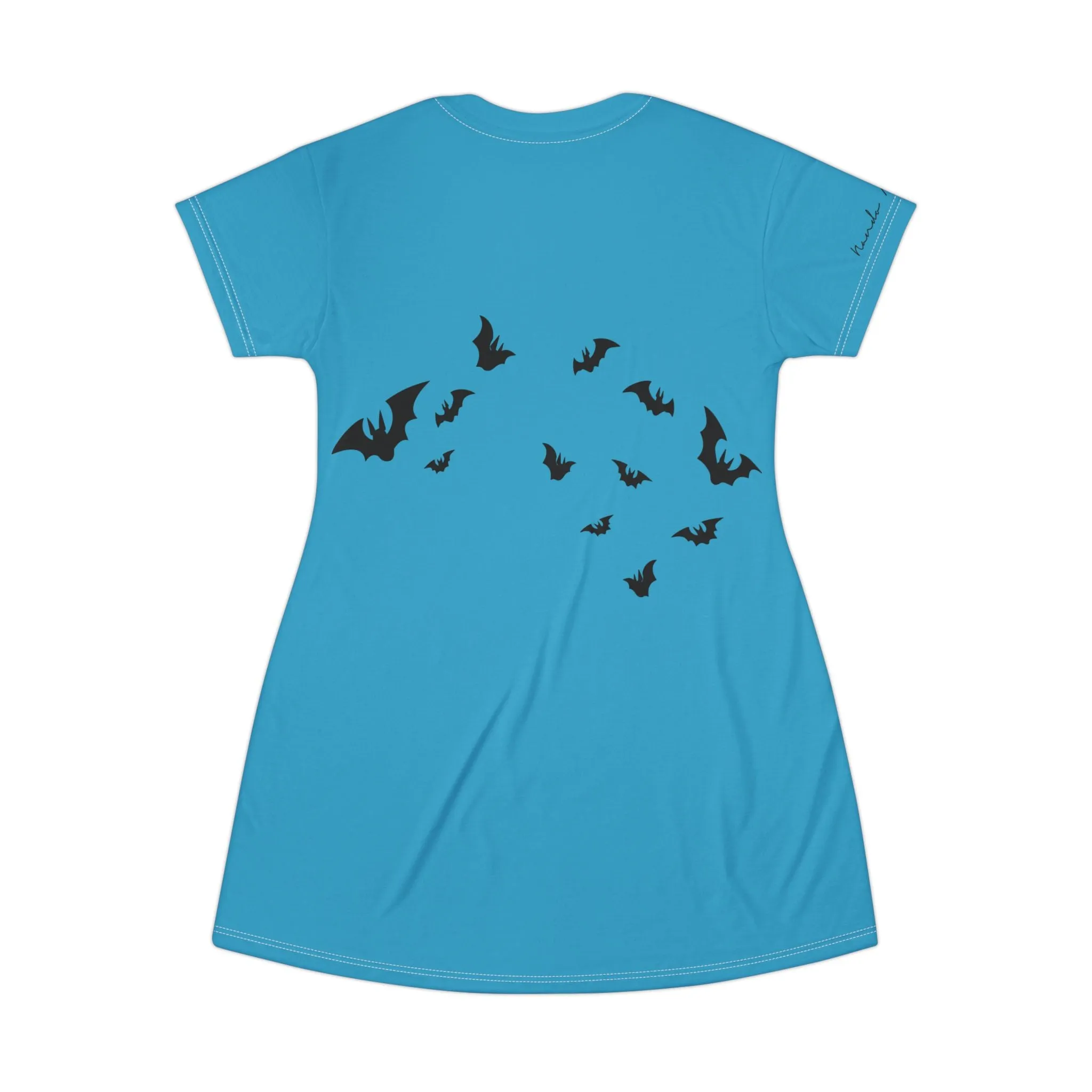 Shirtdress, Turquoise Happy Halloween