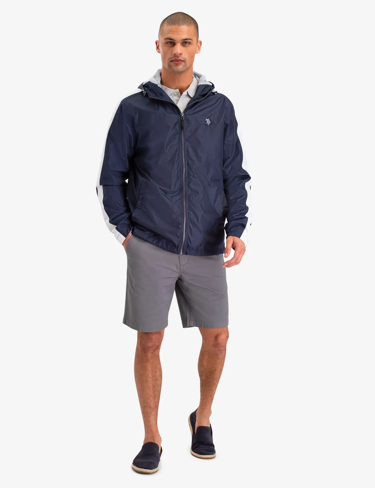 SIDE STRIPE WINDBREAKER JACKET