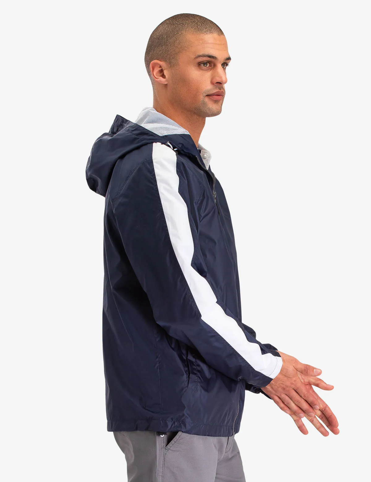 SIDE STRIPE WINDBREAKER JACKET