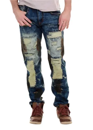 Slim Extreme Ripped and Repaired Jeans