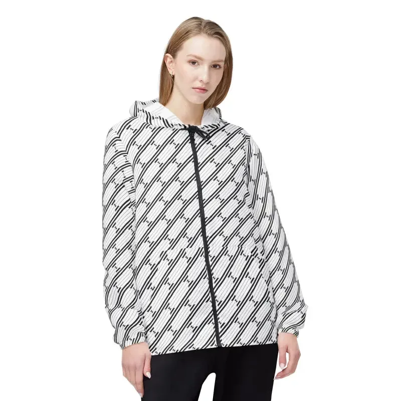 Stylish Unisex Geometric Pattern Windbreaker Jacket