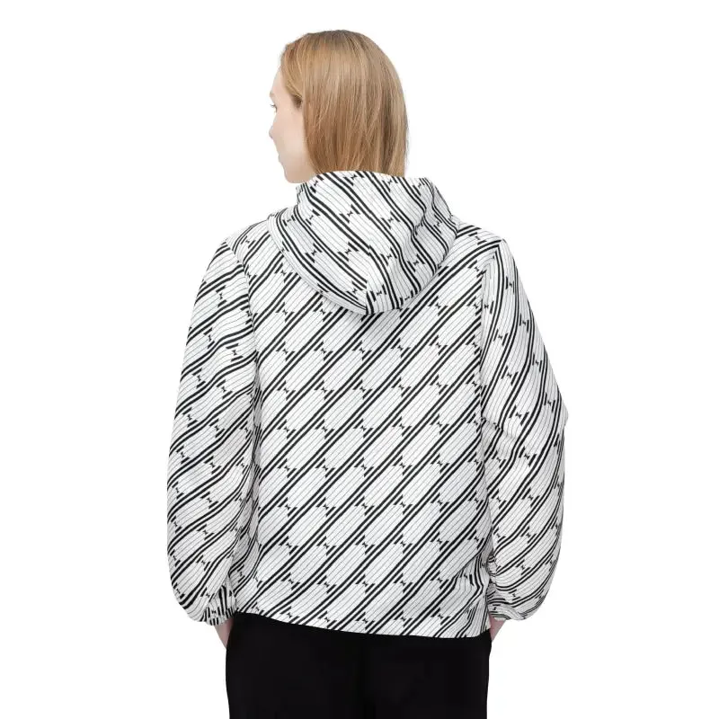 Stylish Unisex Geometric Pattern Windbreaker Jacket