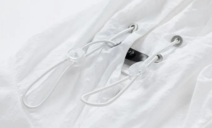 Summer Solid Color Windbreaker with Contrast Trim and Elastic Band Cuff