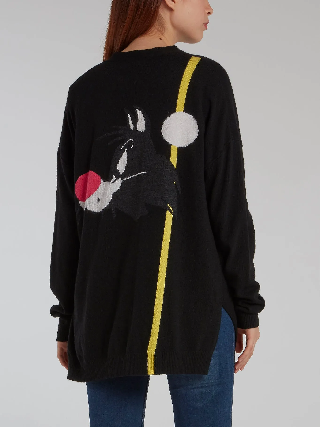 Sylvester The Cat Black Knitted Cardigan