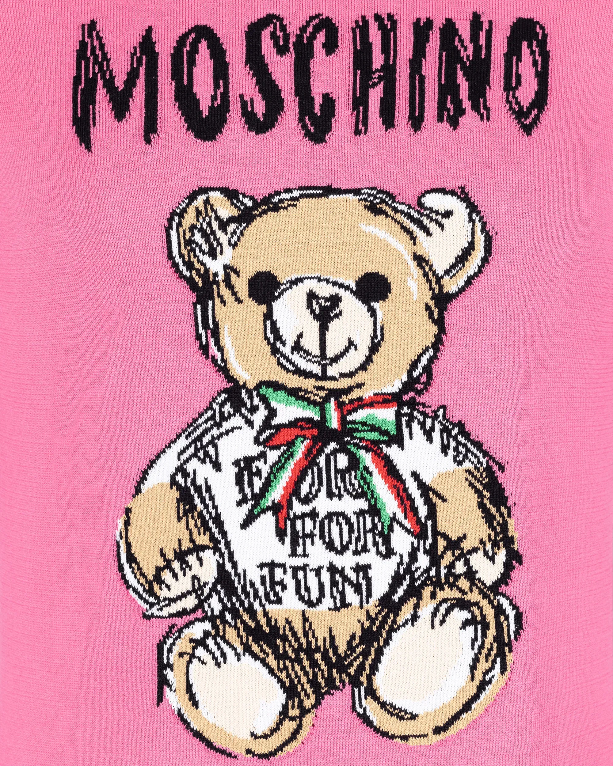 Teddy Bear Printed Mini T-Shirt Dress