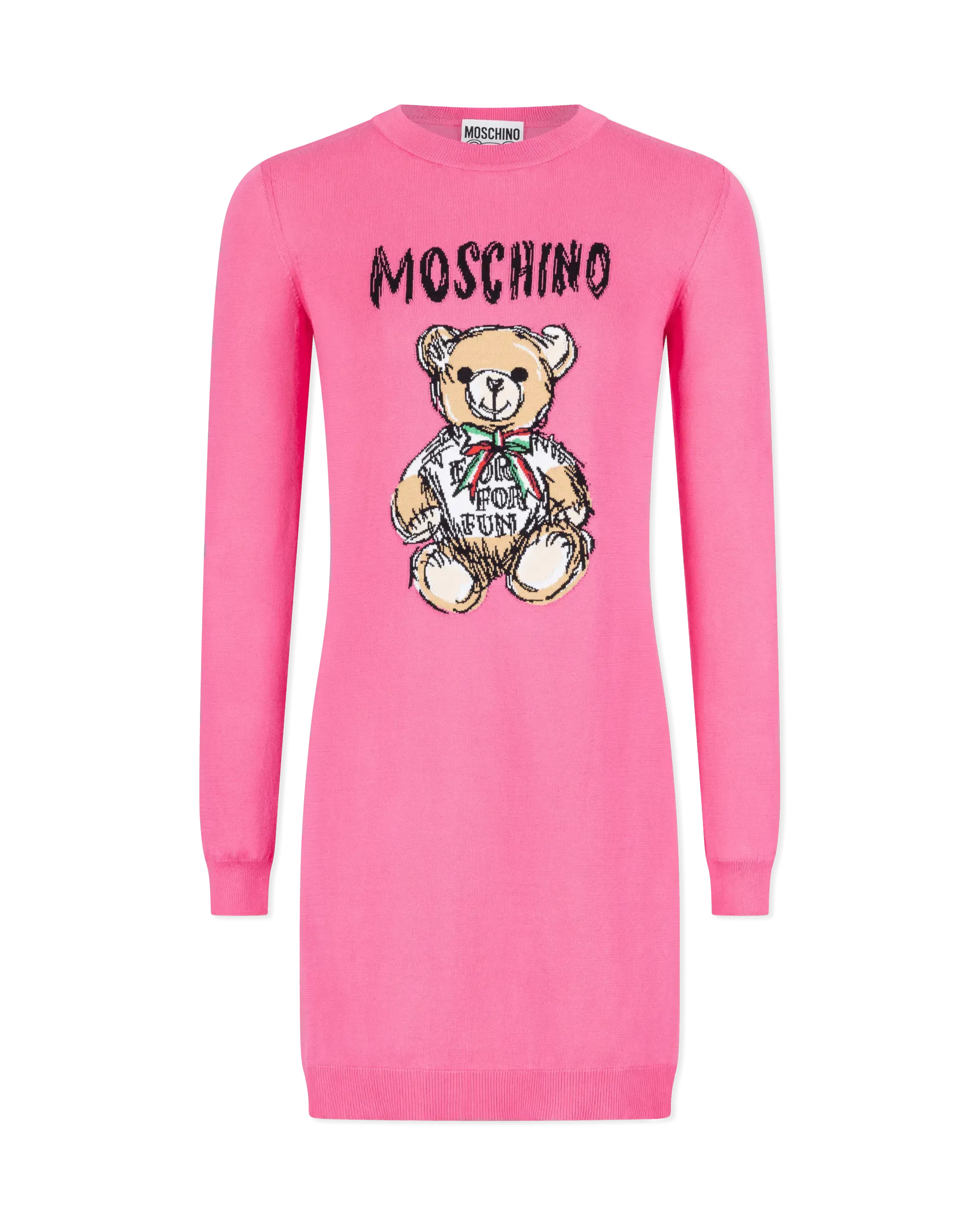 Teddy Bear Printed Mini T-Shirt Dress